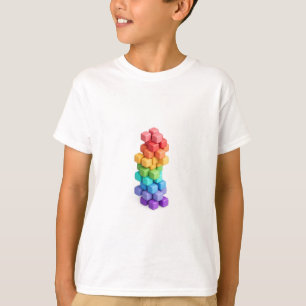 T-shirt Tour de cube arc-en-ciel