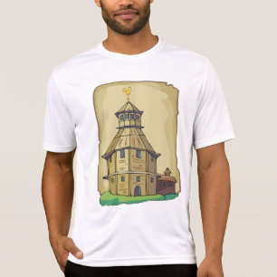 T-shirt Tour de guet en bois médiéval et forteresse