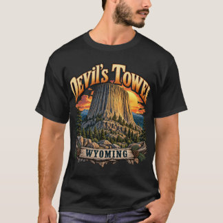 T-shirt Tour de l’Enfer Wyoming Graphique de coucher de so