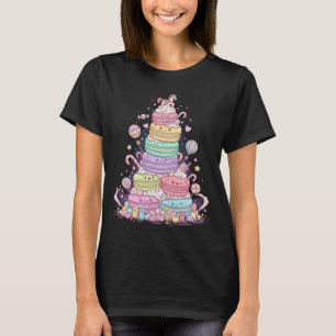 T-shirt Tour de Macarons Fantaisiste Graphisme de Dessert