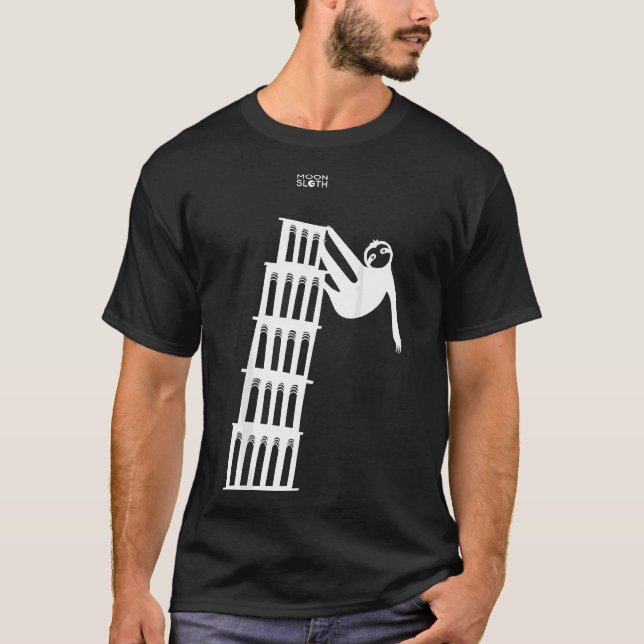 T-shirt Tour de Pise Sloth Bouldering Rock (Devant)