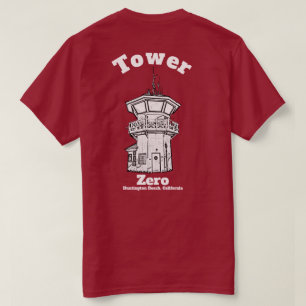 T-shirt Tour de surveillance zéro - Jetée de Huntington Be