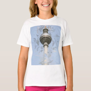 T-shirt Tour de télévision de Berlin Art abstrait Allemagn