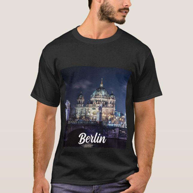 T-shirt Tour de télévision et Cathédrale de Berlin à Berli (Devant)