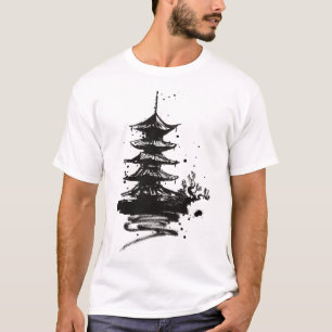 T-shirt Tour du moine chinois - Temple asiatique s