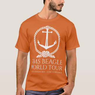 T-shirt Tour du monde Beagle HMS Charles Darwin English Hi