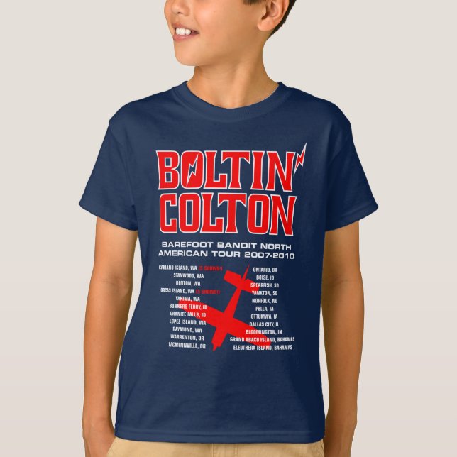 T-shirt Tour du monde de Boltin Colton (rouge) (Devant)