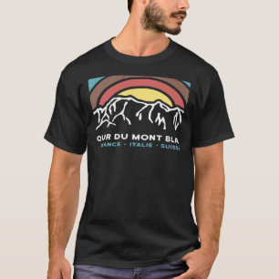 T-shirt Tour du Mont Blanc Chamonix France Italie Suisse