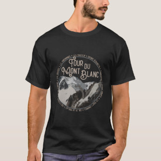 T-shirt Tour Du Mont Blanc Gear Randonnée Européen Souv