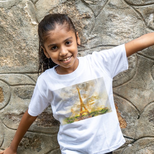 T-shirt Tour Eiffel à Paris au coucher du soleil nr1 (Créateur téléchargé)