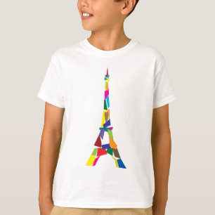 T-shirt Tour Eiffel abstrait, France, Paris