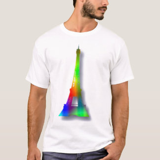 T-shirt Tour Eiffel arc-en-ciel