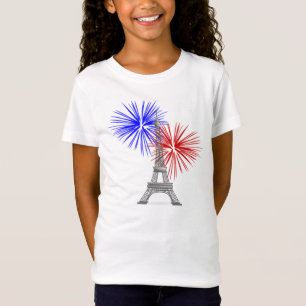 T-Shirt Tour Eiffel avec feux d'artifice