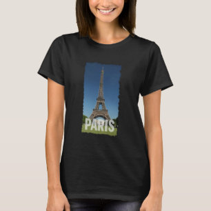 T-shirt Tour Eiffel de Paris impression brossée