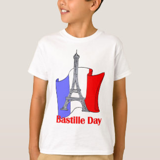 T-shirt Tour Eiffel et Drapeau Français Tee - shirt du 11 