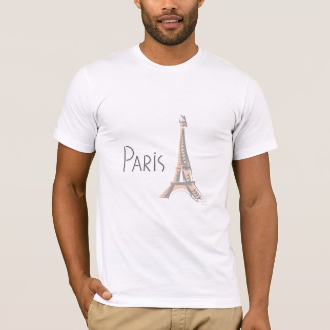 T-shirt Tour Eiffel PARIS Cool Abstrait (Devant)