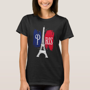 T-shirt Tour Eiffel Paris Français Européen Paris À