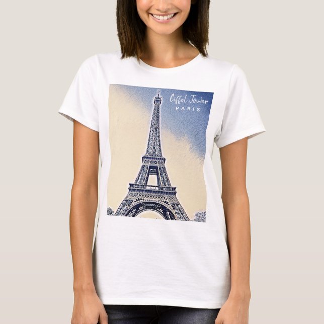 T-shirt Tour Eiffel Paris France (Devant)