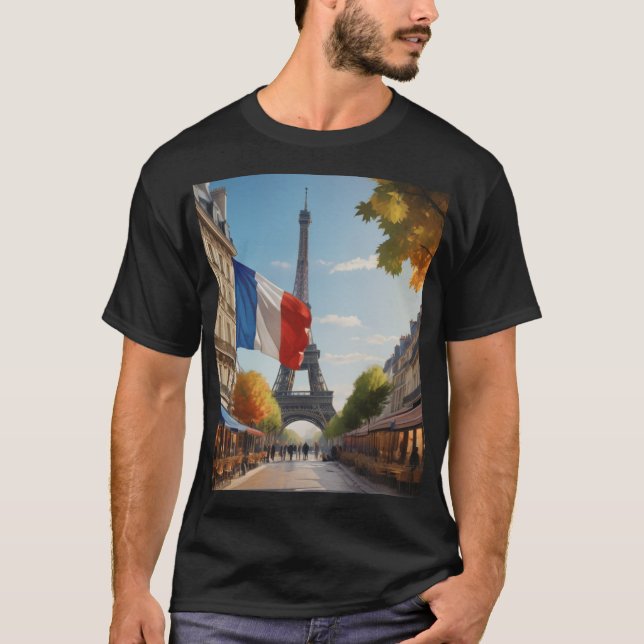 T-shirt Tour Eiffel - Paris - France (Devant)