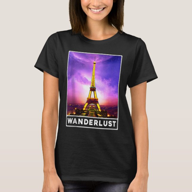 T-shirt Tour Eiffel Paris France (Devant)