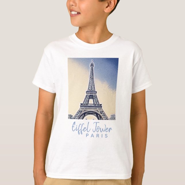T-shirt Tour Eiffel Paris France (Devant)