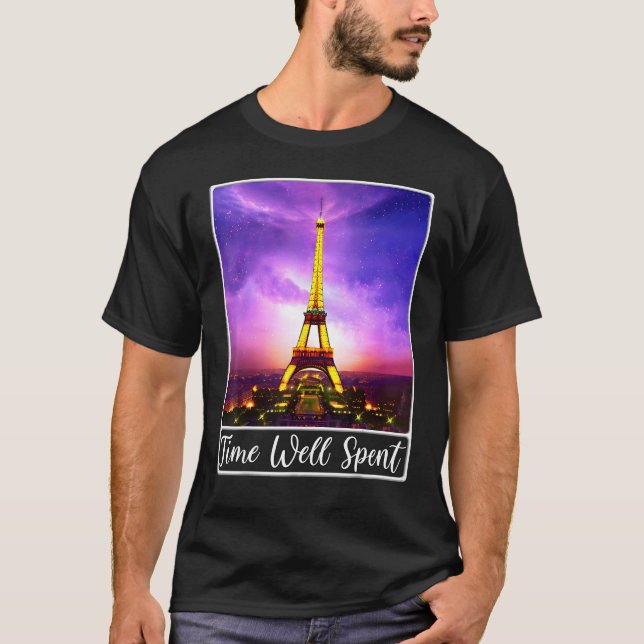 T-shirt Tour Eiffel Paris France Temps Bien Passé (Devant)