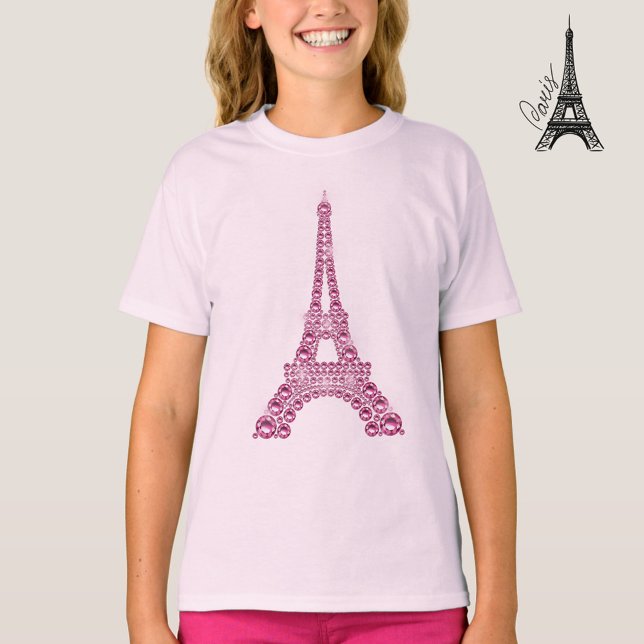 T-shirt Tour Eiffel rose perse (Créateur téléchargé)