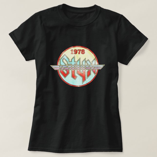 T-shirt Tour Musique Cadeau American STYX Circle 1978 Worl (Design devant)