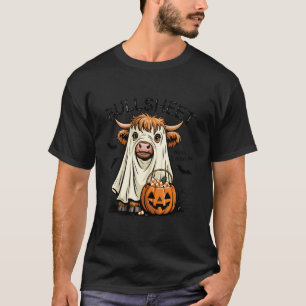 T-shirt Tour ou friandise taureau feuille pun vache Hallow