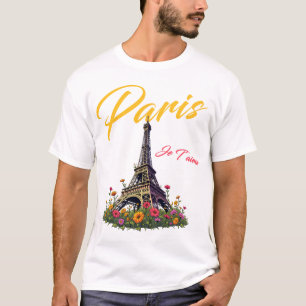 T-shirt Tour Paris Je T'aime Eiffel Voyage des amoureux fr