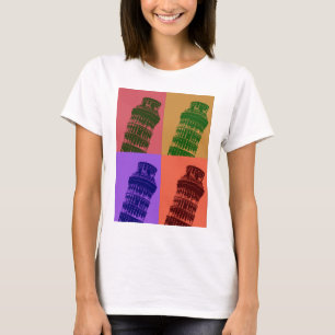 T-shirt Tour penchée de Pise Pop Art