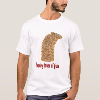T-shirt tour penchée de pizza