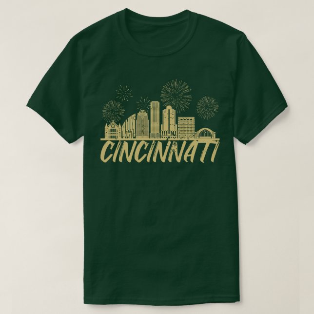 T-shirt Tour Pnc Cincinnati Skyline (Design devant)