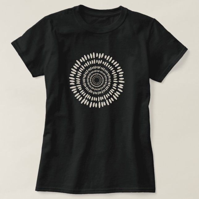 T-shirt Tourbillon Abstrait de Soleil Rose (Design devant)