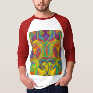 T-SHIRT TOURBILLON GÉOMÉTRIQUE ART COLORÉ ABSTRAIT
