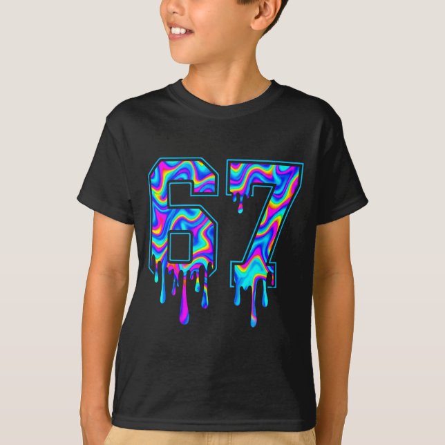 T-shirt Tourbillon Six Sept Drip 6 7 Mème Argot Gen Alpha  (Devant)