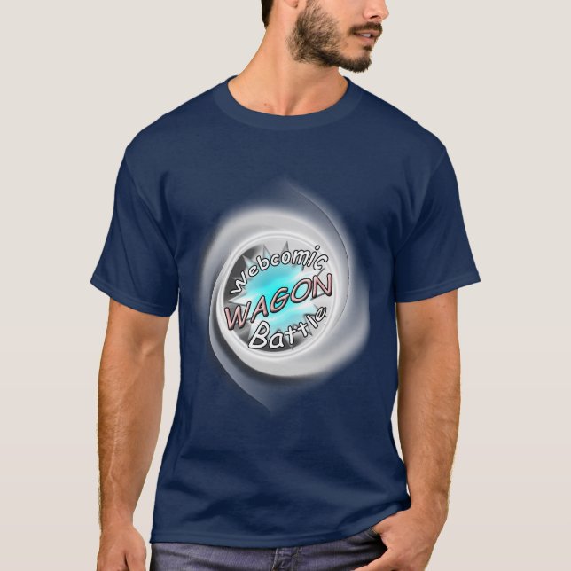 T-shirt tourbillonnant de logo de bataille de (Devant)