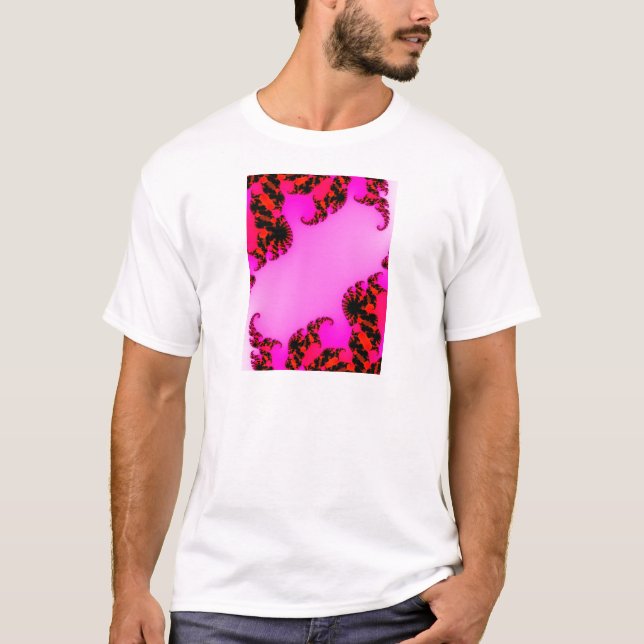 T-shirt Tourbillons roses (Devant)
