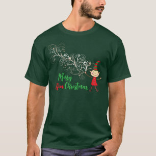 T-shirt Tourbillons Whimsical mignon et amusant Elfe de No