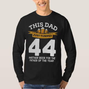 T-shirt Tourné 44 Bière Boire Papa 44e Père Anniversaire G