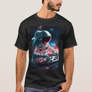 T-shirt Tourne-disque d'astronautes DJ dans le graphisme s