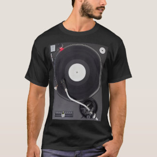 T-shirt Tourne-disque DJ, Lecture de la photo de disque vi