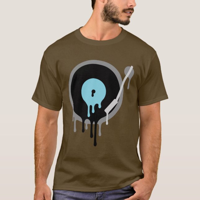 T-shirt Tourne-disque DJ Vinyl (Devant)