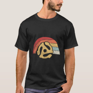 T-shirt Tourne-disque Vintage Rétro Rétro Adaptateur Dj 45