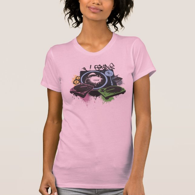 T-shirt Tourne-disques de Grandmaster Flash (pour elle) (Devant)
