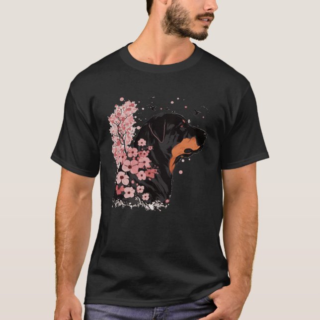 T-shirt Tourneberge de cerisier Fleur de chien Japonais Sa (Devant)