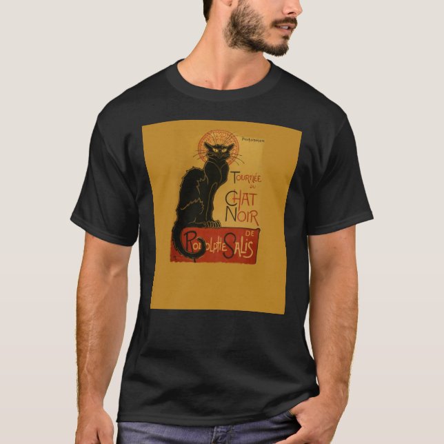 T-shirt Tournee de Conversation Noir Chat noir (Devant)