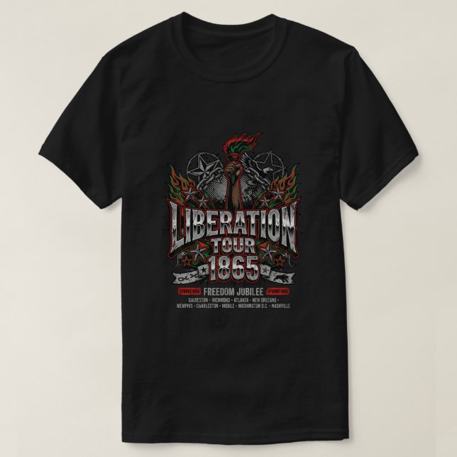 T-shirt Tournée de la Libération 1865 juneteenth Commémora (Design devant)