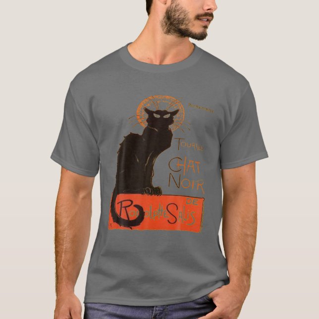 T-shirt Tournee du chat noir Paris Distressed Vector (Devant)