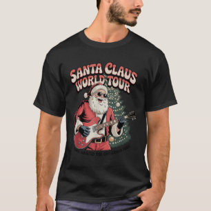 T-shirt Tournée mondiale de Santa Claus Rocking Around The